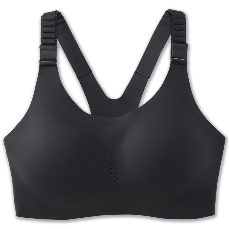 Brooks Dare Racerback 2.0 - Womens Sports Running Bra - Asphalt/Darkgey (93756BFGN)